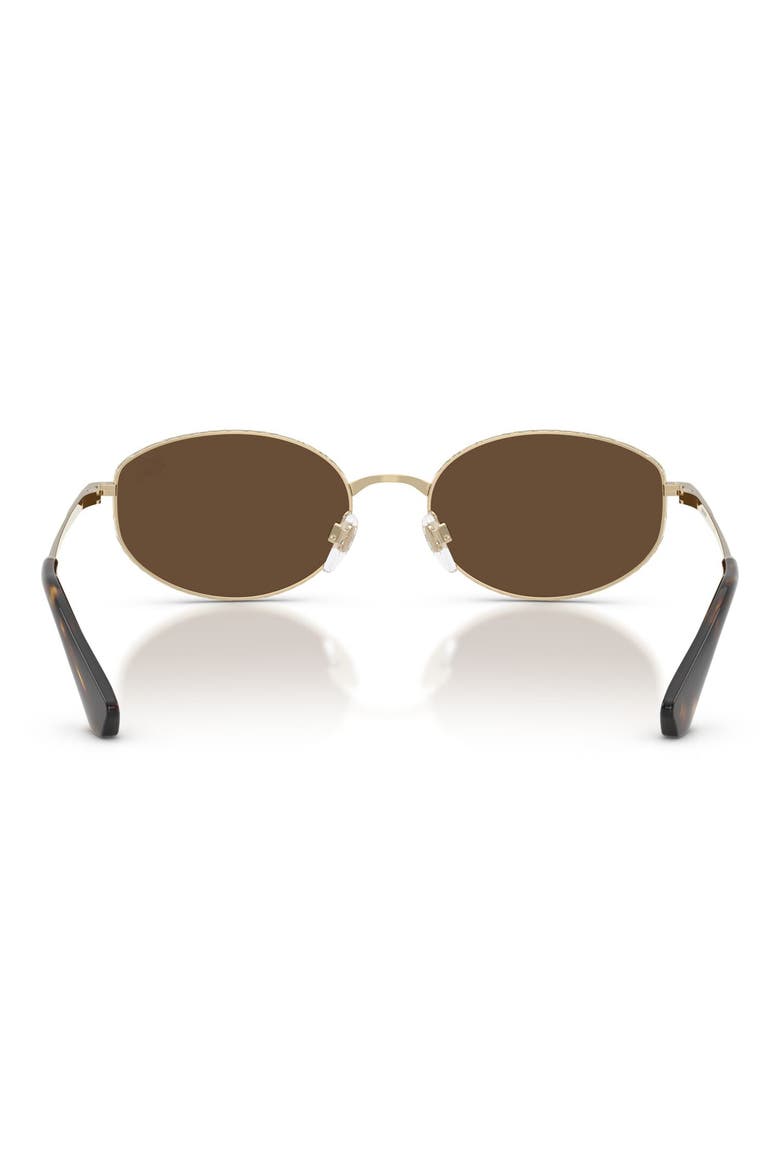 55mm Oval Sunglasses, Alternate, color, LIGHT GOLD / DARK BROWN