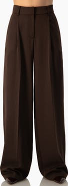 IVONNE Fluid High-rise Pleated Wide-leg Trousers