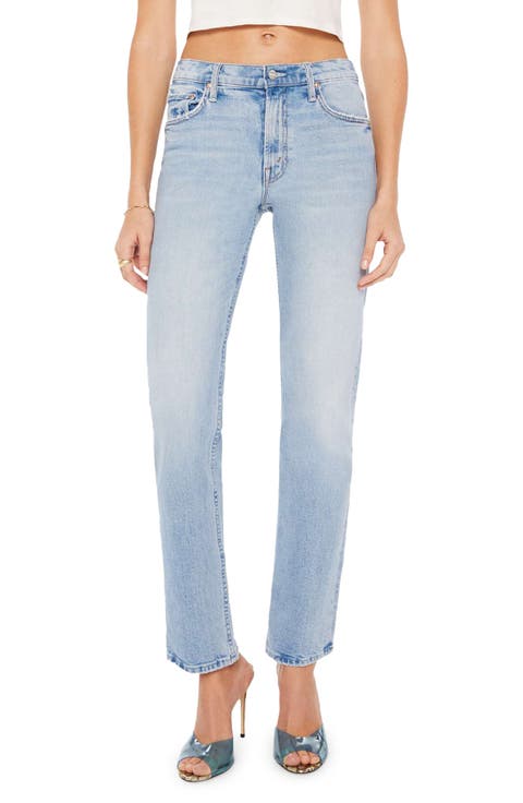 パンツ MOTHER Women Straight Pants 109471296WCH Blue Women's MOTHER Straight-Leg Jeans | Nordstrom
