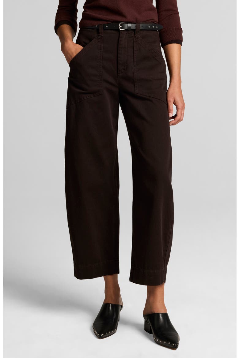 Washed Cotton Mid Rise Utility Pants, Main, color, CINDERWOOD