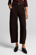 Vince Washed Cotton Mid Rise Utility Pants