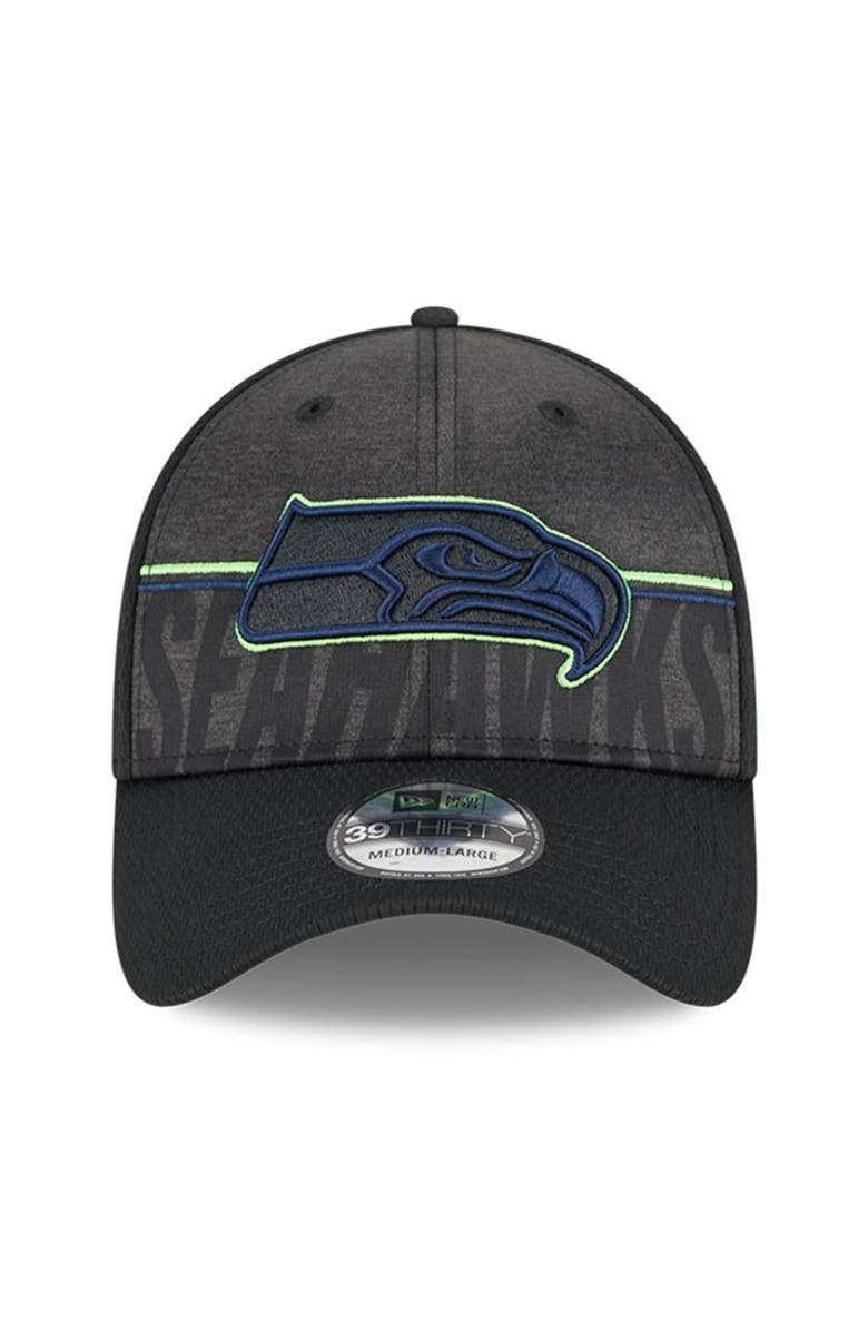 New Era Men's New Era Black Seattle Seahawks 2023 NFL Training Camp Team Colorway 39THIRTY Flex Fit Hat, Alternate, color, 