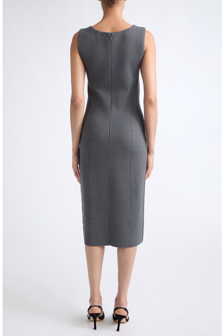 Santa Roma Scoop Neck Knit Dress, Alternate, color, MEDIUM GREY MELANGE