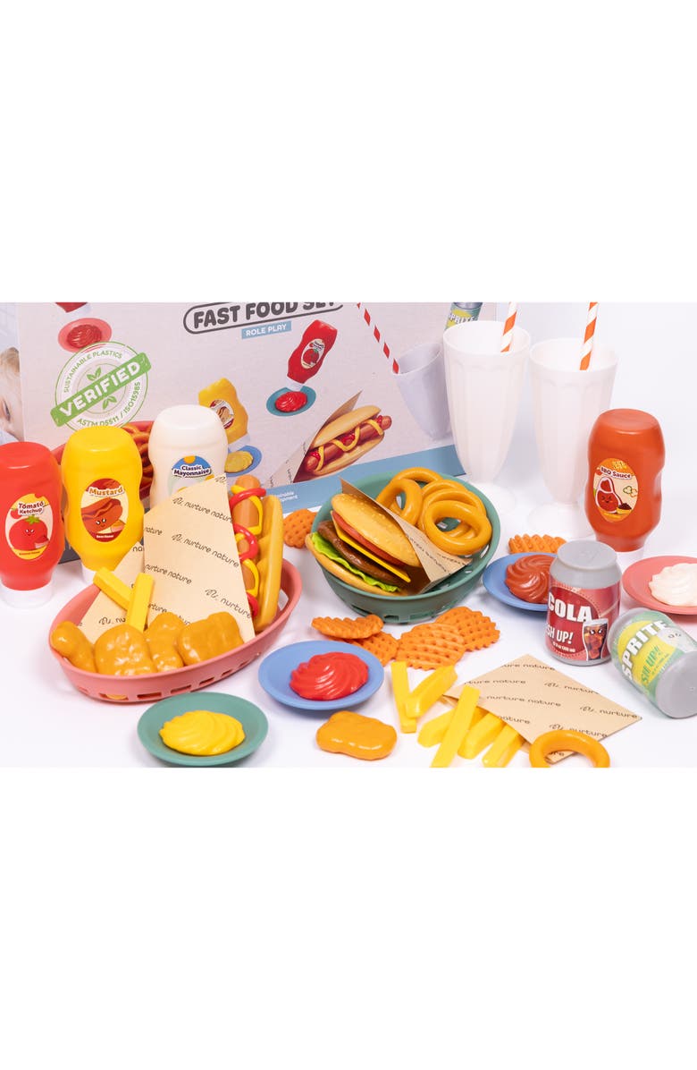 NurtureNature Imaginative Minds Fast Food Set, 56Pc, Alternate, color, Multicolored