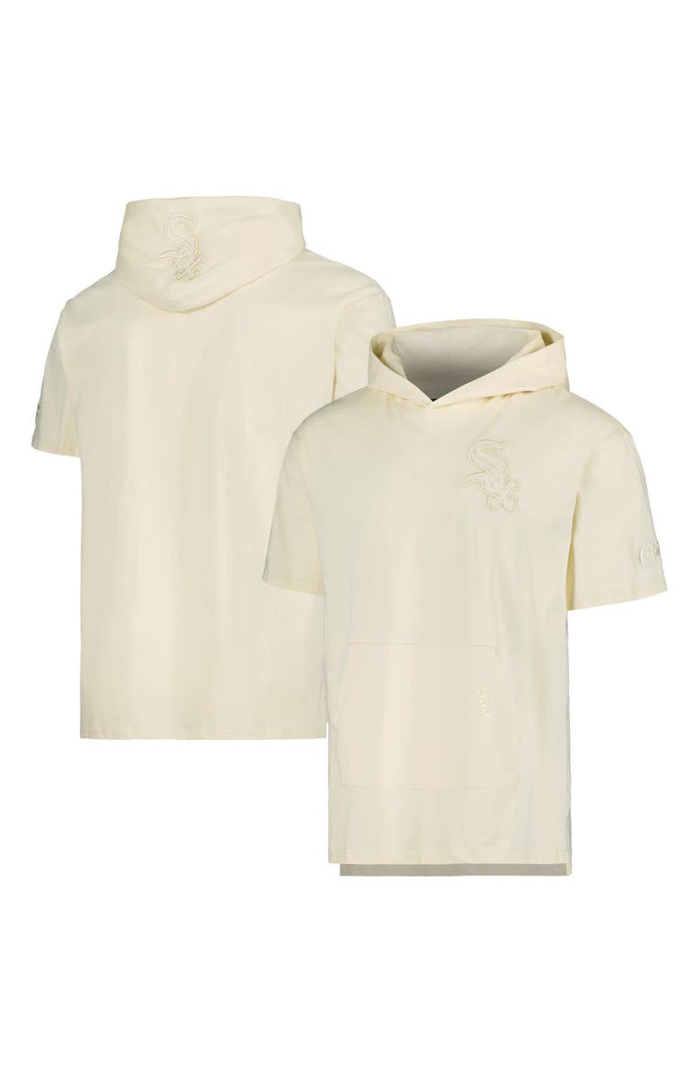 PRO STANDARD Men's Pro Standard Cream Chicago White Sox Neutral Short Sleeve Hoodie T-Shirt, Alternate, color, Cream