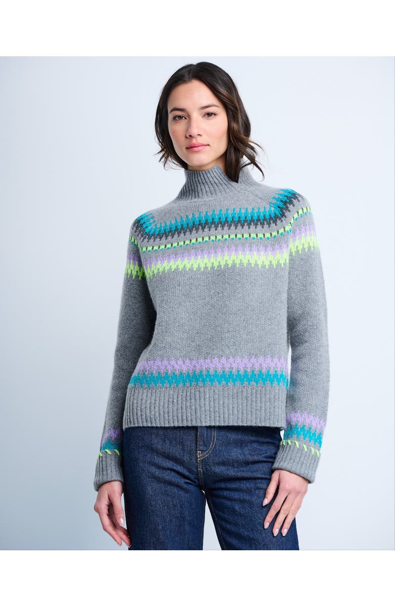 Lisa Todd Fireside Fair Isle Sweater, Main, color, Fog
