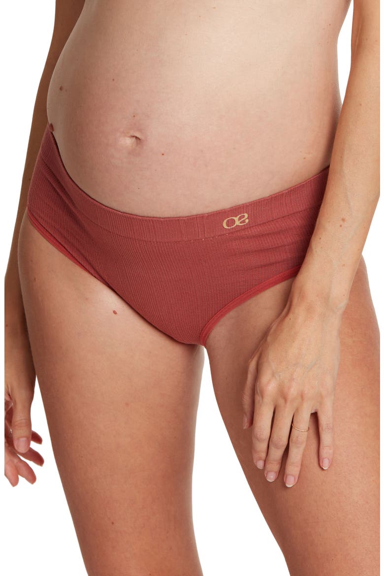 Zoe Maternity Briefs, Main, color, TERRACOTTA