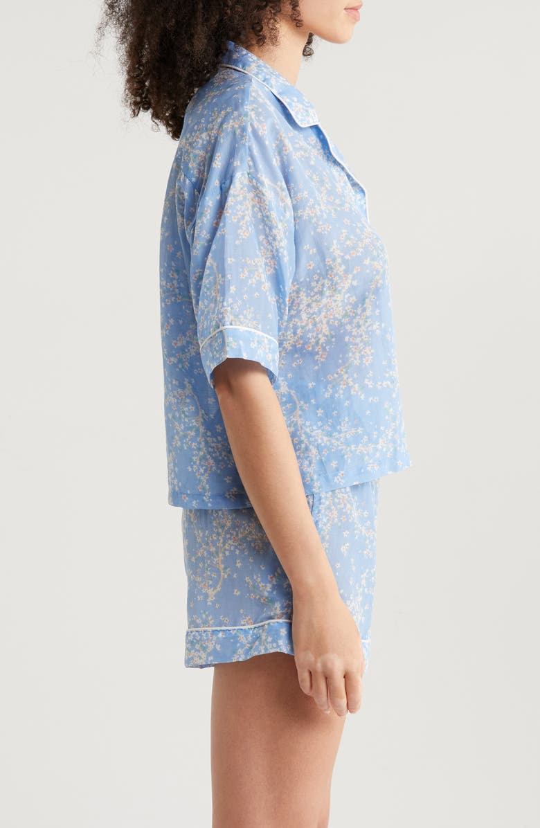 Papinelle Cheri Blossom Cotton & Silk Short Pajamas, Alternate, color,