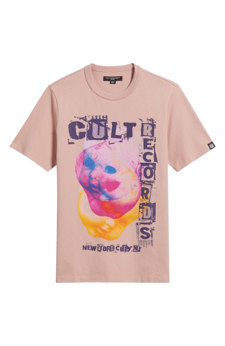 Cult of Individuality Crewneck Graphic T-Shirt, Alternate, color, Silver Pink