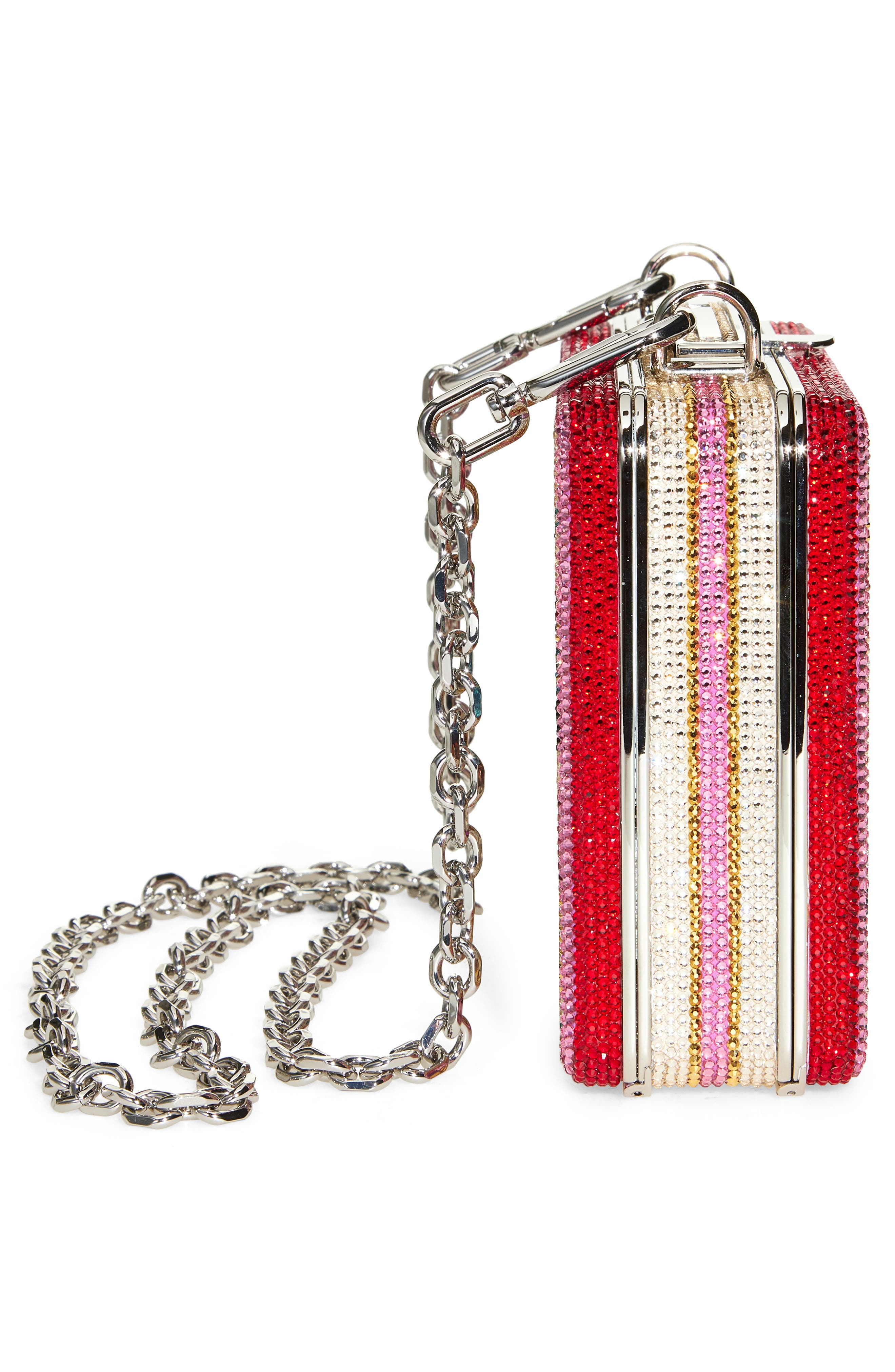 JUDITH LEIBER COUTURE Cupcakes Embellished Lunchbox Clutch, Alternate, color, 