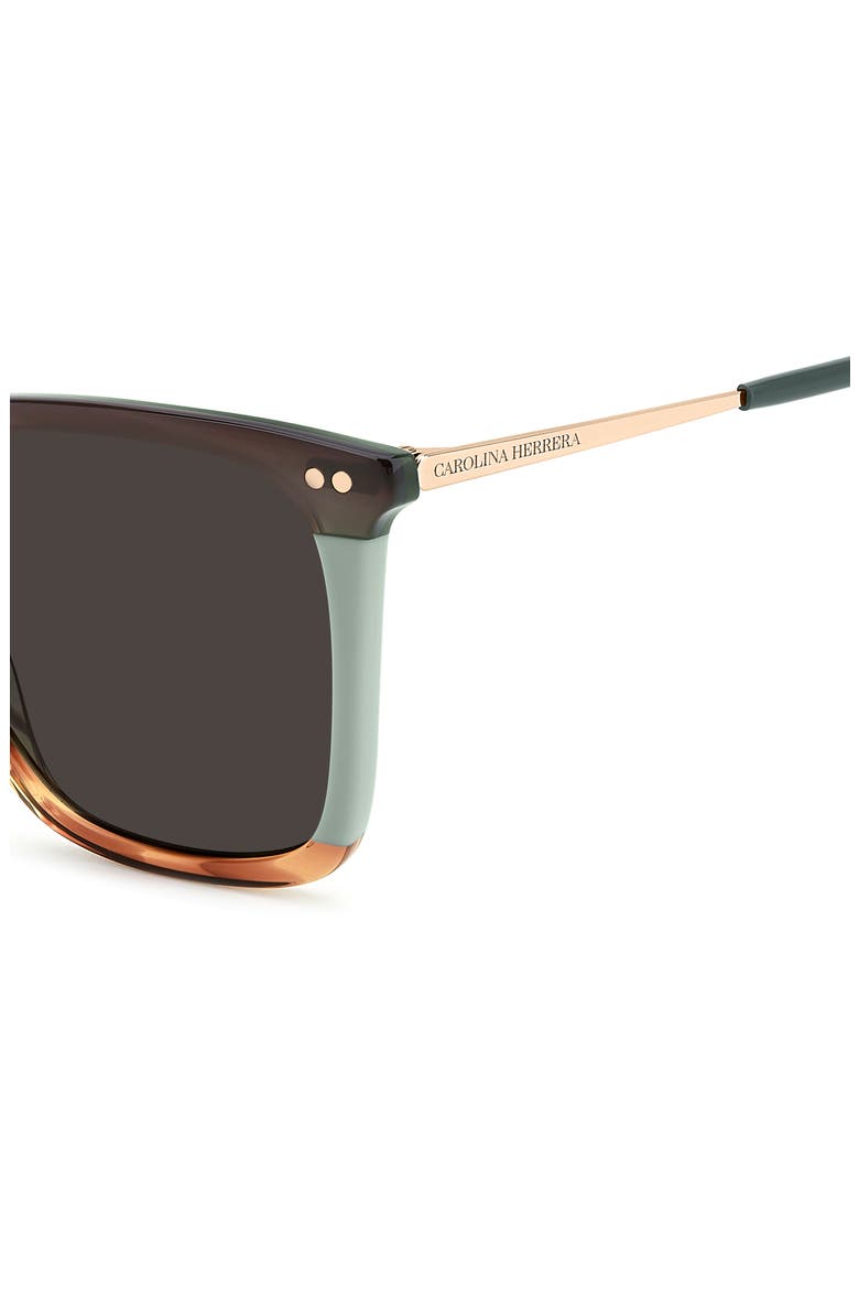 53mm Square Sunglasses, Alternate, color, STRIPED GREEN BROWN/ GREY