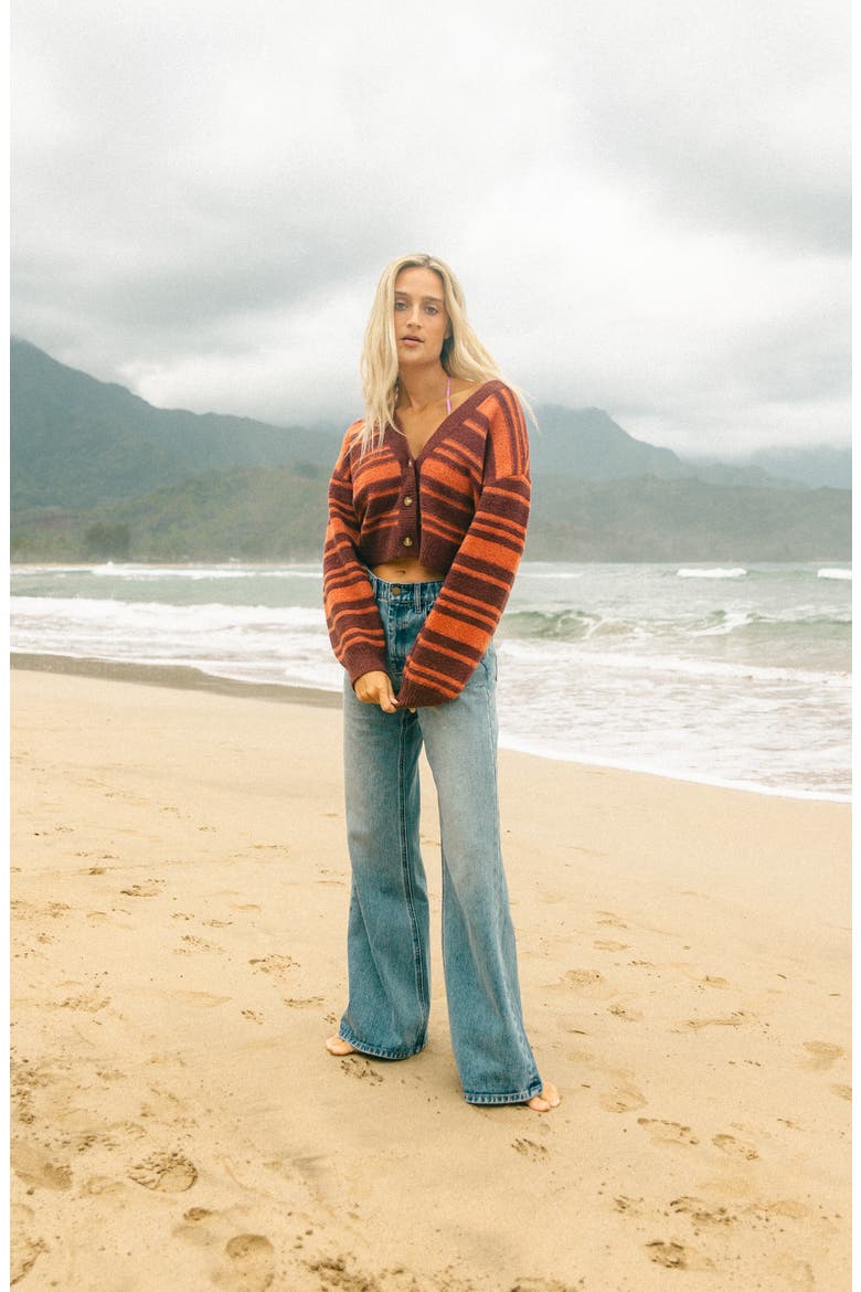 Something About It Stripe Crop Cardigan, Alternate, color, PINKIE
