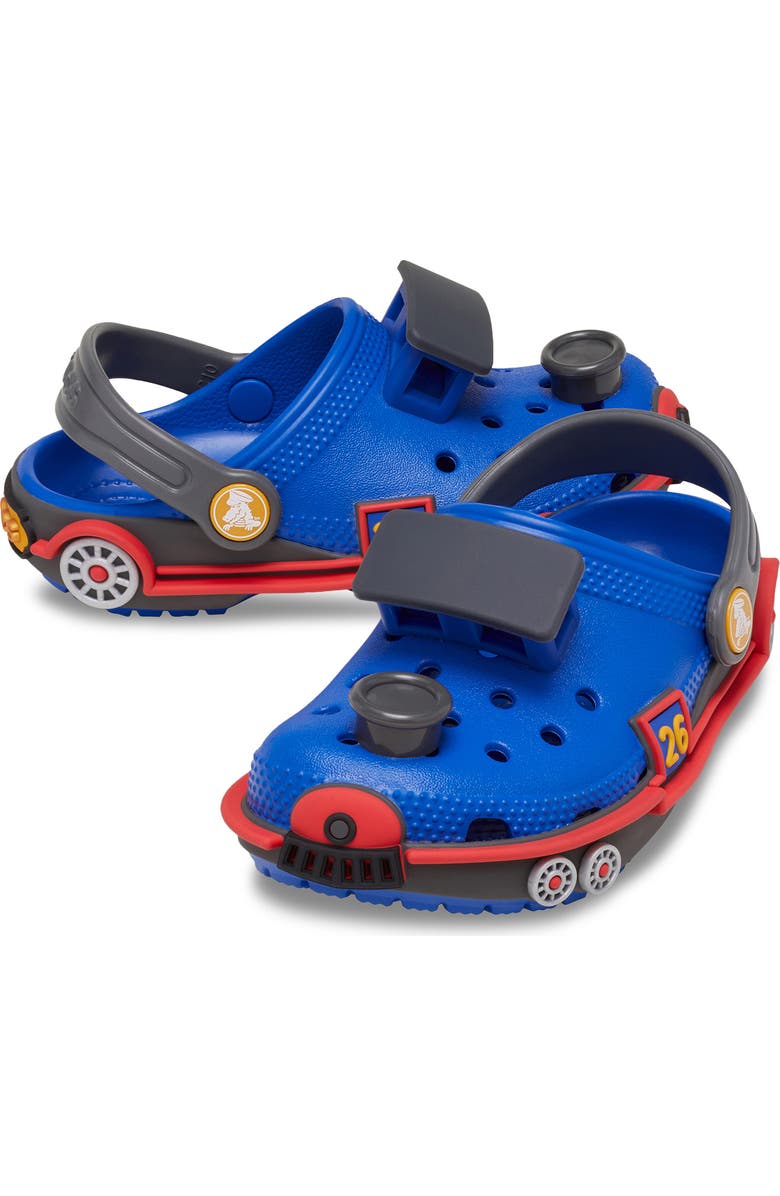 CROCS Kids' Classic Train Clog, Alternate, color, Blue Bolt/Carbon