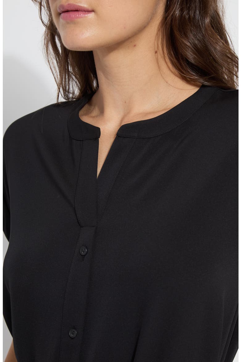 Blakely Tie Wait Shirtdress, Alternate, color, BLACK