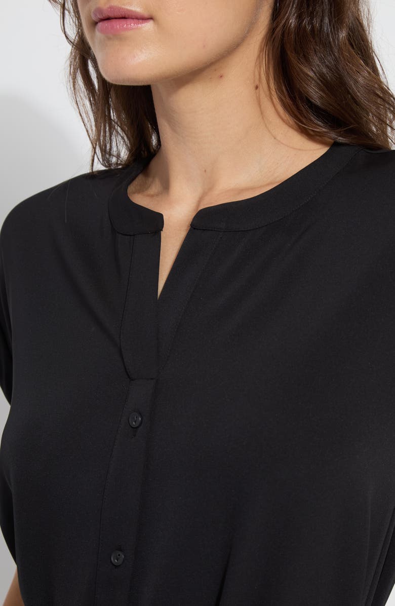 Lysse Blakely Tie Wait Shirtdress, Alternate, color, Black