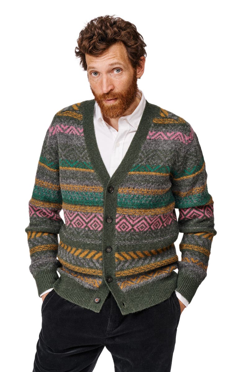 Aubin Fair Isle Wool Cardigan, Main, color,