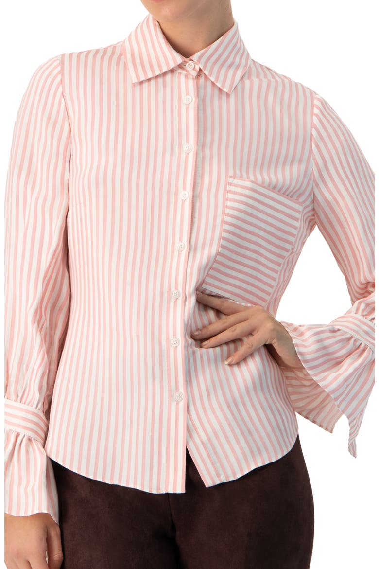 Long Sleeve Striped Shirt, Alternate, color, Pink