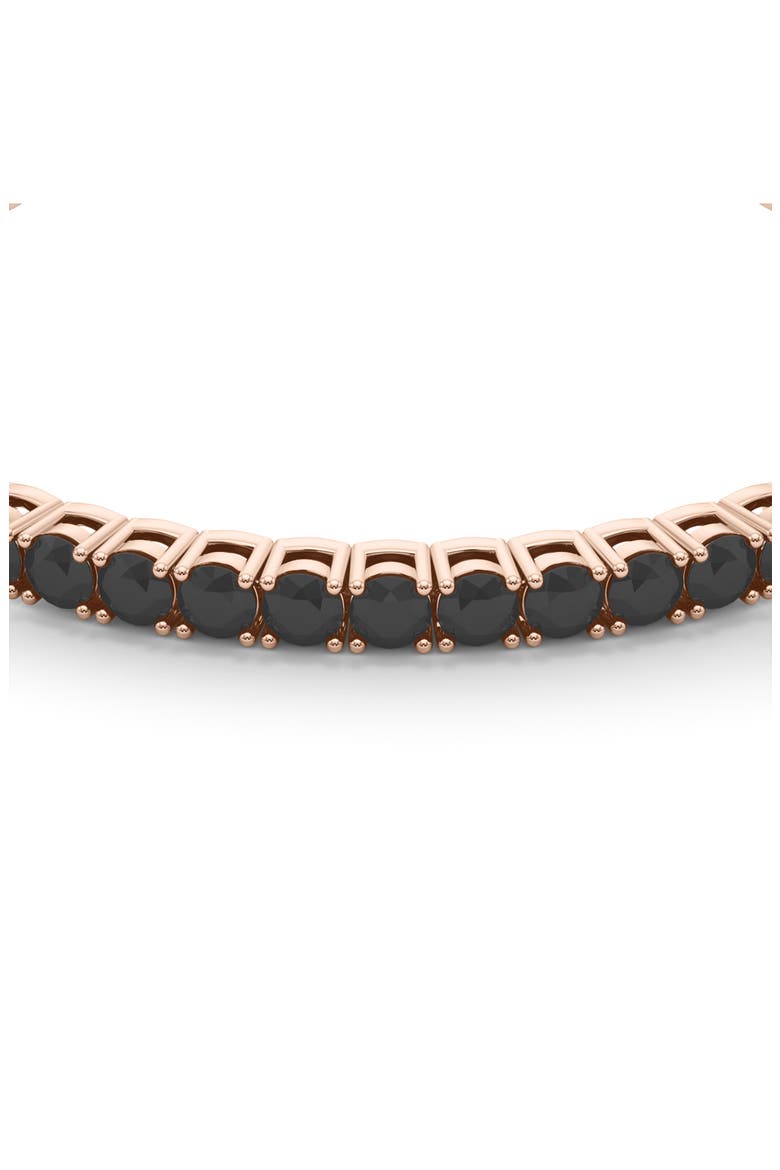 Lab Created Black Diamond Tennis Bracelet, Alternate, color, 18K ROSE GOLD