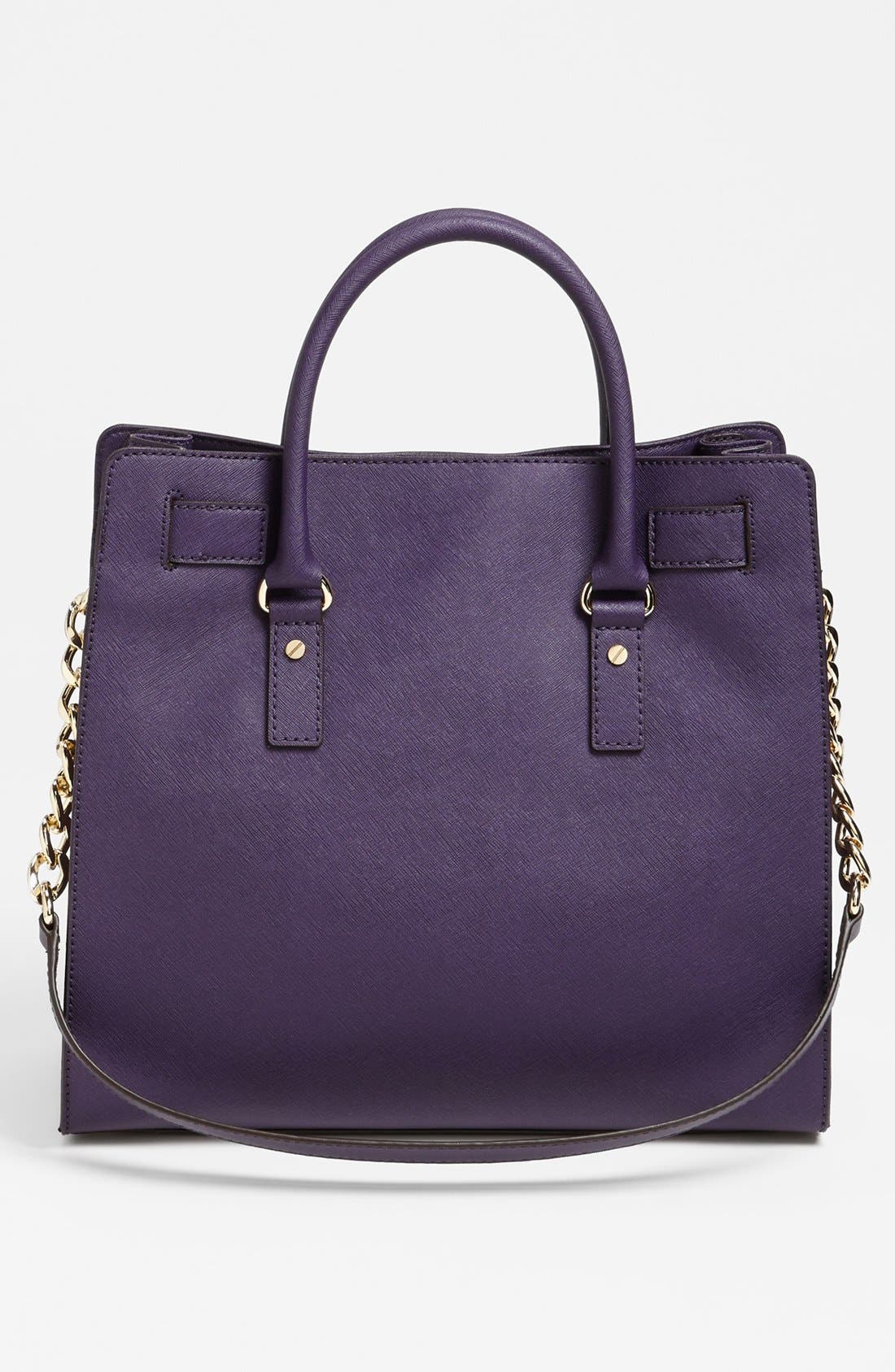 'Large Hamilton' Saffiano Leather Tote, Alternate, color, IRIS