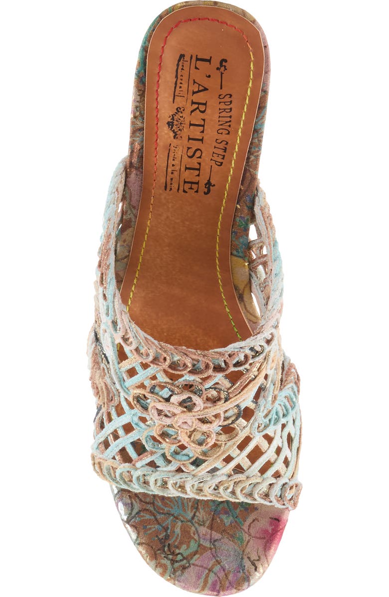 L'Artiste by Spring Step Lacyloops Sandal, Alternate, color, Mint Green Multi
