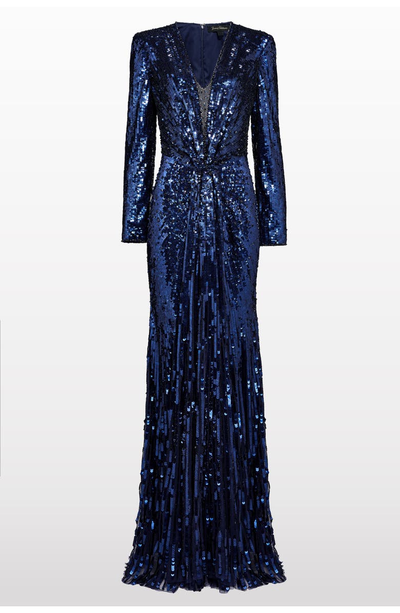 Jenny Packham Narcissus Dress, Main, color, Sea Dragon