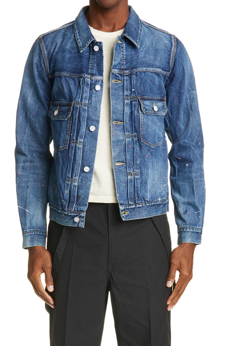 VISVIM SS 101 Dry Damaged 999 Denim Jacket, Main, color,