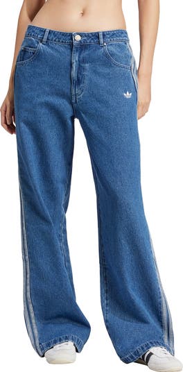 adidas Originals Adicolor 3-Stripes Denim Track Pants adidas Originals Adicolor 3-Stripes Denim Track Pants