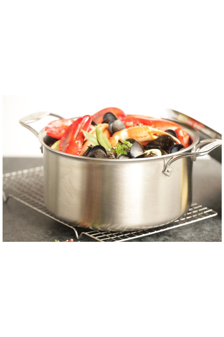 4-Quart Stainless Steel Soup Pot, Alternate, color, STAINLESS