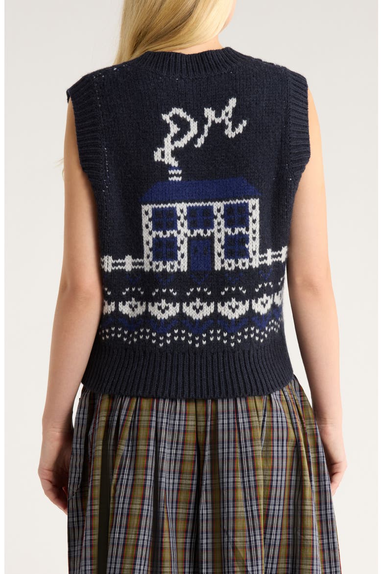 Rhona Wool Sweater Vest, Alternate, color, NAVY
