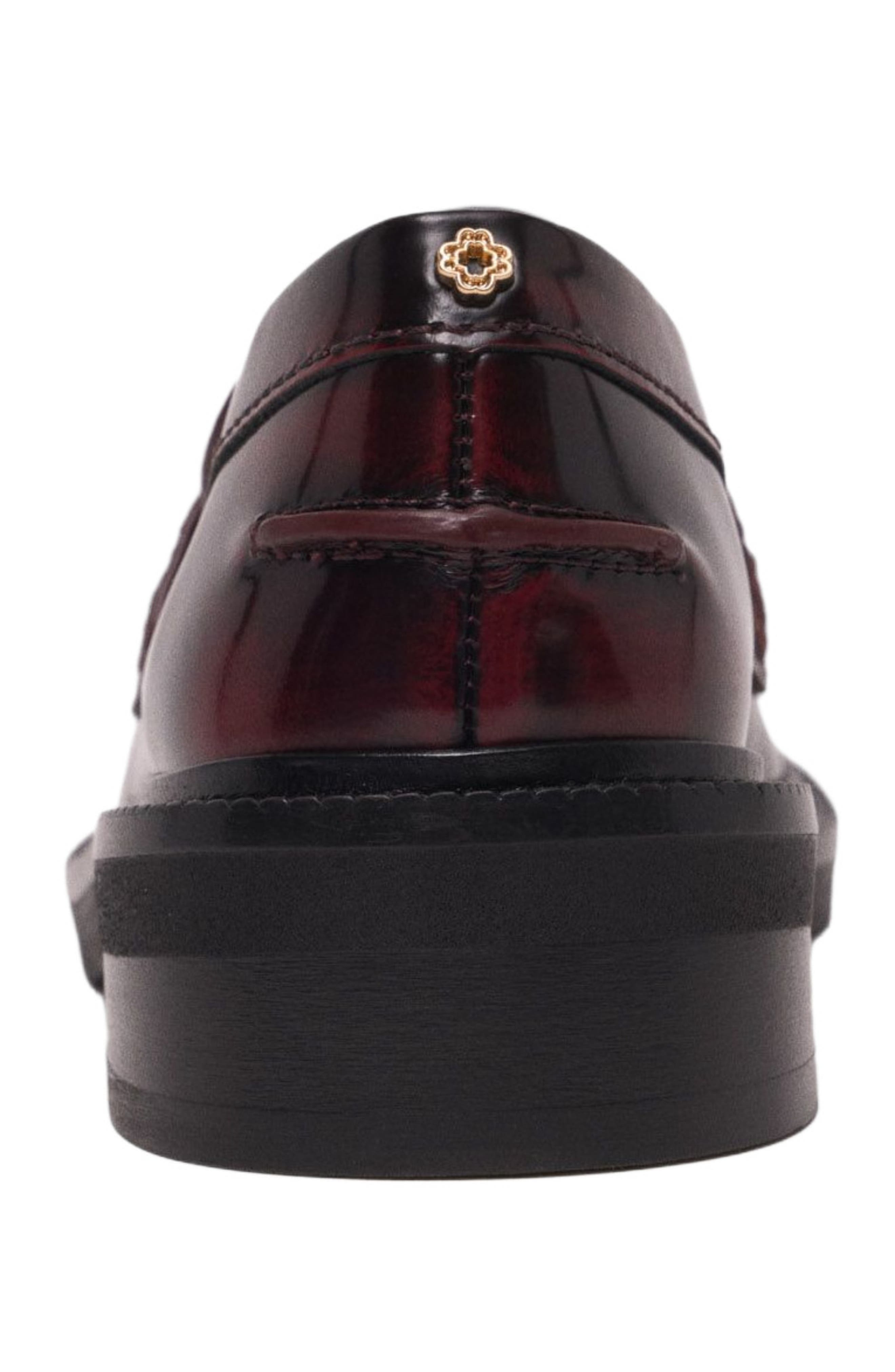 maje Leather loafers, Alternate, color, Burgundy