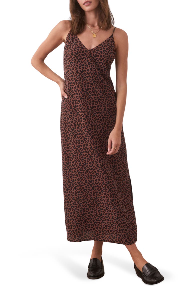 Gabrielle Maxi Slipdress, Main, color, LEOPARD