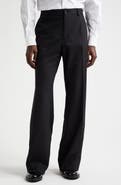 Dolce&Gabbana Pintuck Stretch Virgin Wool Straight Leg Pants