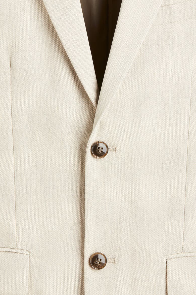 Slim Fit Single-breasted Jacket, Alternate, color, Beige