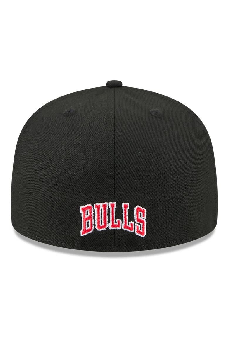 Men's New Era  White/Black Chicago Bulls 2025 NBA Tip Off Split Panel 59FIFTY Fitted Hat, Alternate, color, White