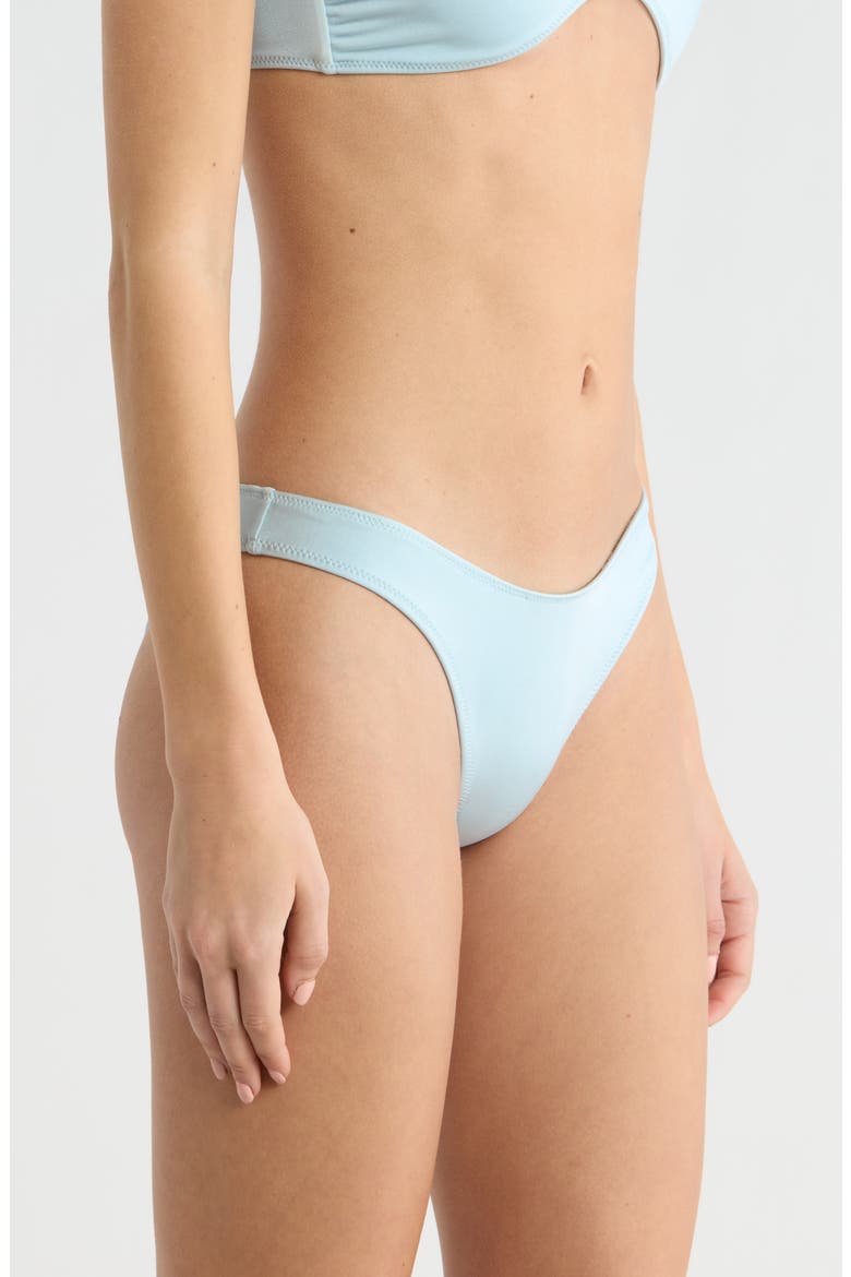 Brea Shine V-Cut Bikini Bottoms, Alternate, color, BLUE