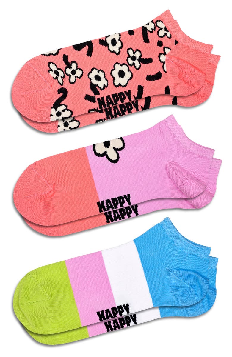 Happy Socks Assorted 3-Pack Low Cut Socks, Main, color,