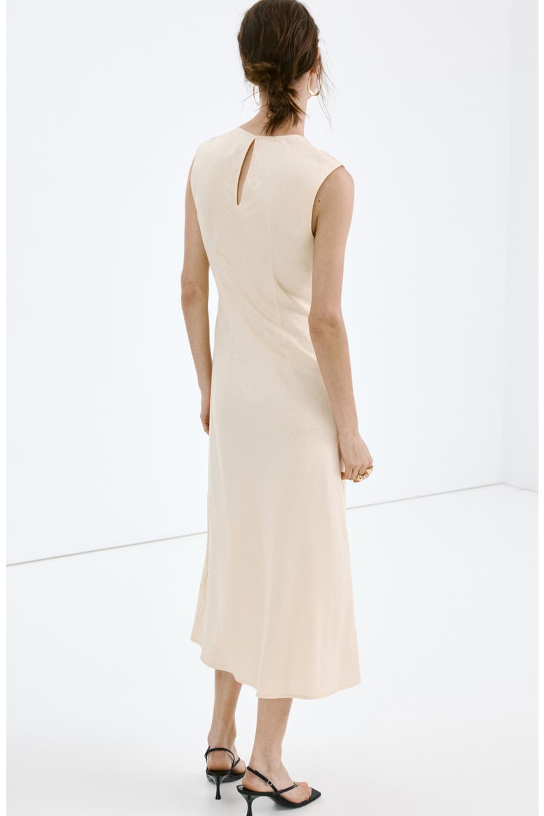 Wrap Midi Dress, Alternate, color, VANILLA