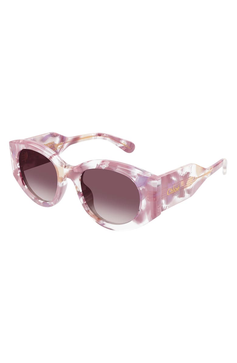 Chloé 51mm Round Sunglasses, Alternate, color,