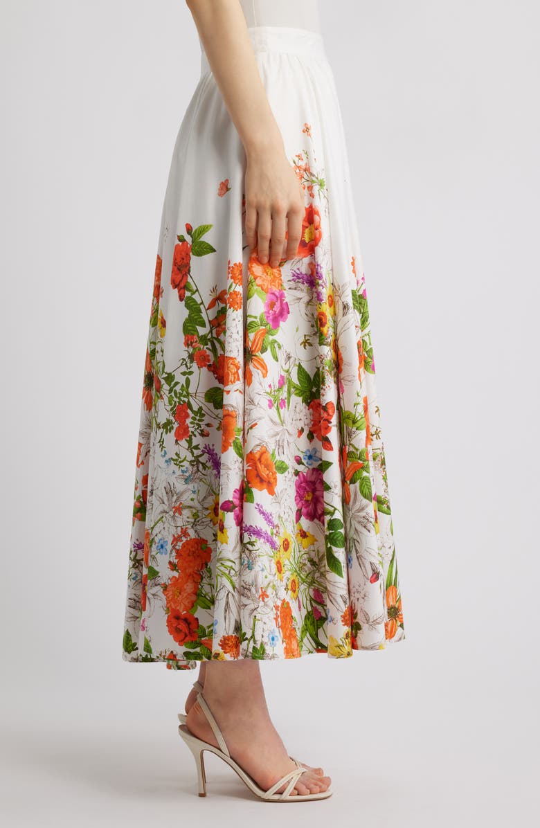 Elie Tahari The Juliana Sky Jardin Floral Print Skirt, Alternate, color, Sky Jardin Print