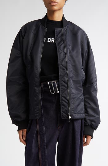 【関税込み】sportmax ZEBU' BOMBER JACKET Black Zebu Bomber Jacket by Sportmax on Sale