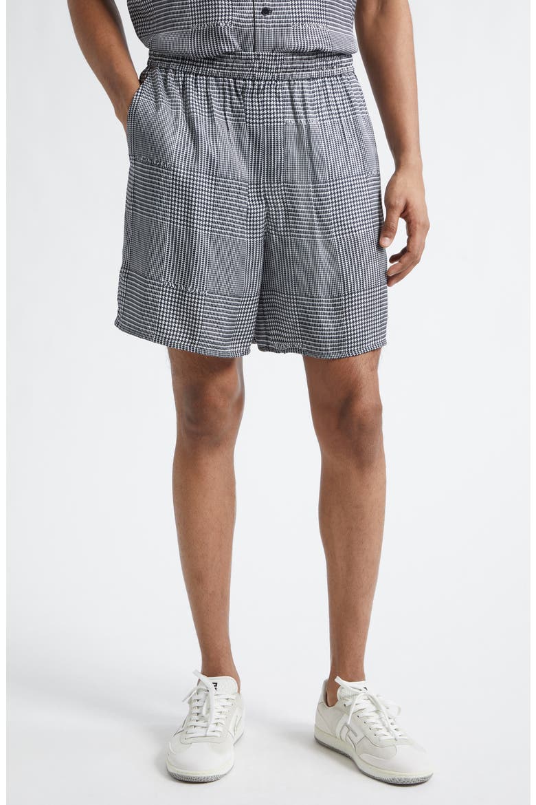 Prince of Wales Logo Shorts, Main, color, EAB BLK/ WHITE