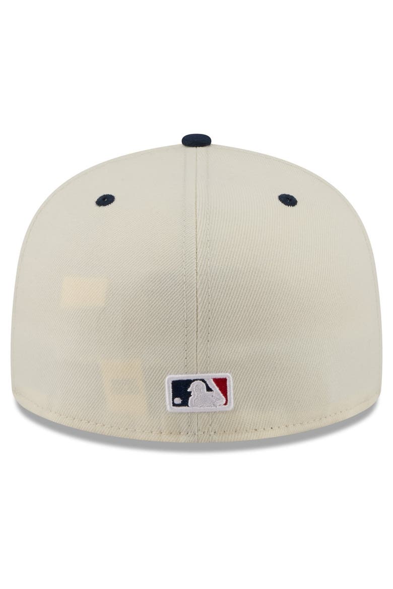 Men's New Era Cream/Navy Baltimore Orioles USA 250 Fourth of July 59FIFTY Fitted Hat, Alternate, color, Cream