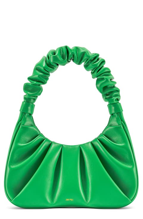 Gabbi Ruched Faux Leather Hobo