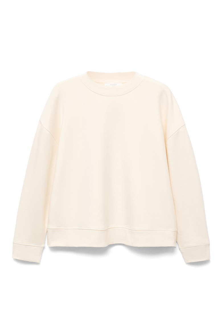 Crewneck Cotton Sweatshirt, Alternate, color, VANILLA