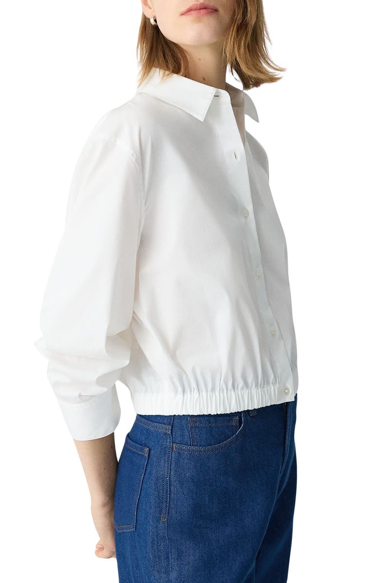 Theory Fixed Sleeve Cotton Blend Shirt, Alternate, color,