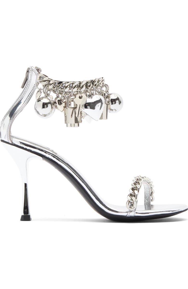 Jeffrey Campbell Charmz Ankle Strap Sandal, Alternate, color, Silver Silver