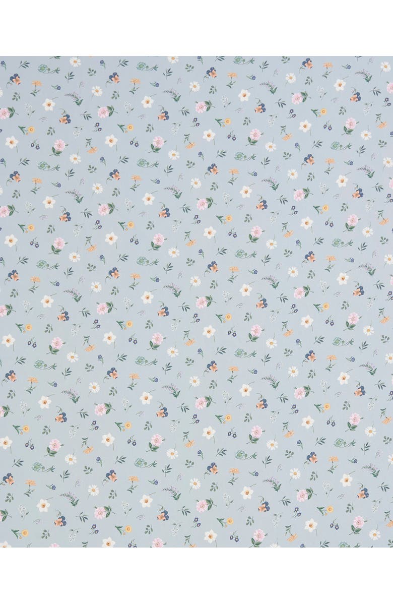 Fable England Ditsy Sprigs Silky Scarf, Alternate, color, Dusky Blue