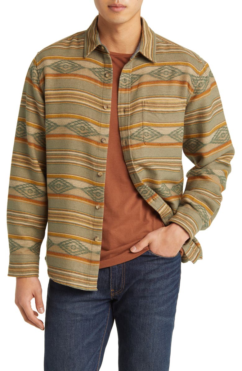 Pendleton Marshall Cotton Chamois Button-Up Shirt, Main, color, 