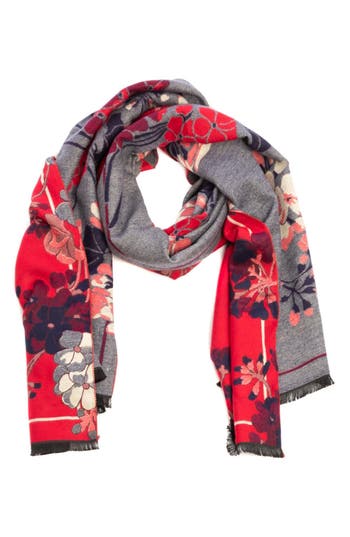 Saachi Floral Reversible Scarf In Multi