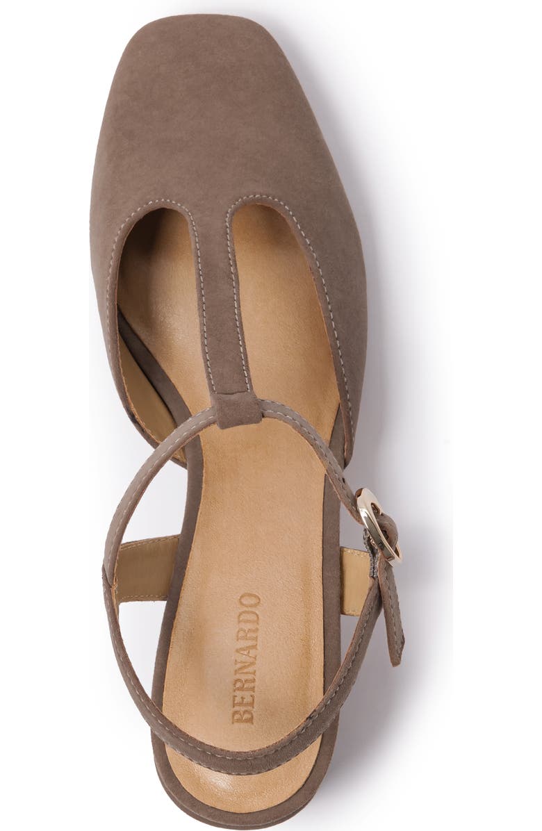 Bernardo Footwear Romi T-Strap Pump, Alternate, color, Walnut Suede